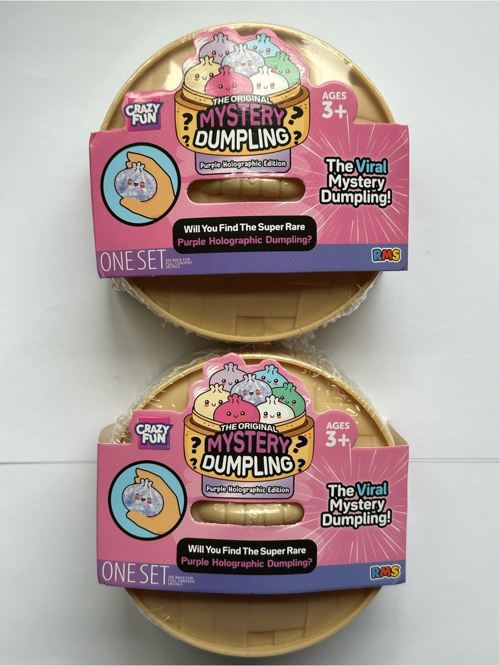 2 NWT Crazy Fun RMS Mystery Dumpling Purple Holographic Edition